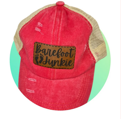 Barefoot Junkie Leatherette Patch